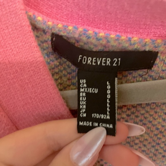 Forever 21 Cardigan With Smiley Face Bright - Picture 2 of 2